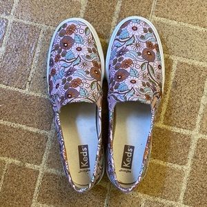 Keds Floral Slip-On Sneakers - Pink and Brown